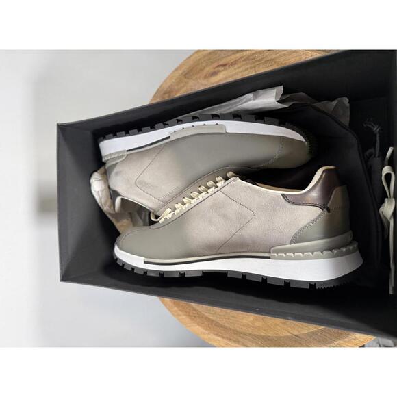 Berluti Fast Track Torino NWB Sneakers EU 40 FR 6 US 7 Light Grey Suede Leather - Picture 4 of 13